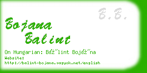 bojana balint business card